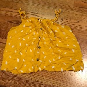 Cropped yellow tank top